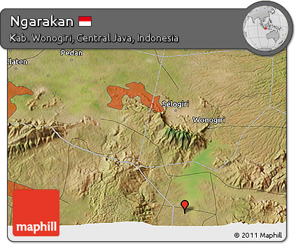 Satellite 3D Map of Ngarakan