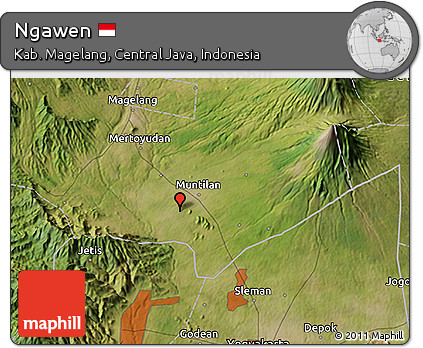 Satellite 3D Map of Ngawen