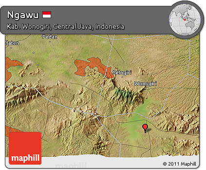 Satellite 3D Map of Ngawu