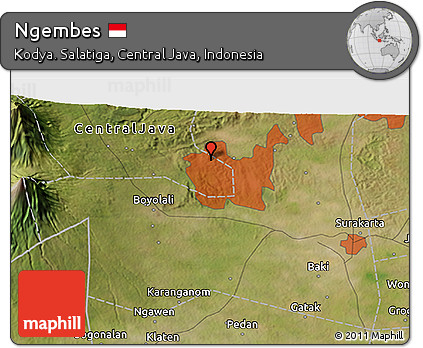 Satellite 3D Map of Ngembes