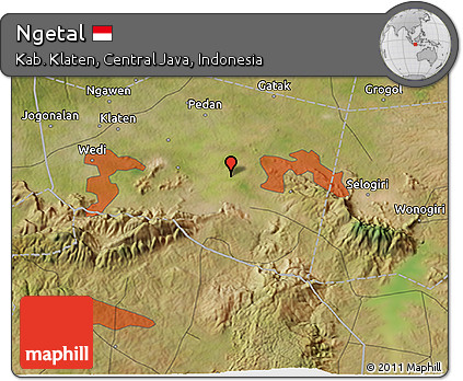 Satellite 3D Map of Ngetal
