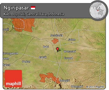 Satellite 3D Map of Ngiripasar