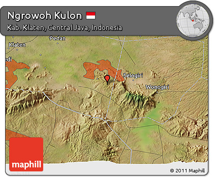 Satellite 3D Map of Ngrowoh Kulon
