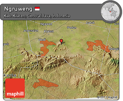 Satellite 3D Map of Ngruweng