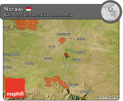 Satellite 3D Map of Norawi