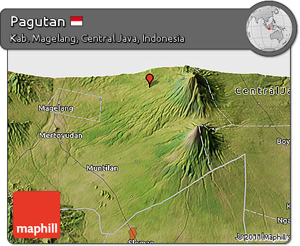 Satellite 3D Map of Pagutan