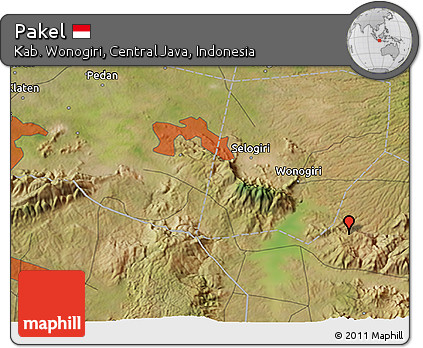 Satellite 3D Map of Pakel