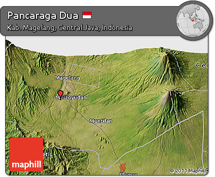 Satellite 3D Map of Pancaraga Dua