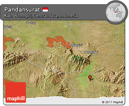 Satellite 3D Map of Pandansurat