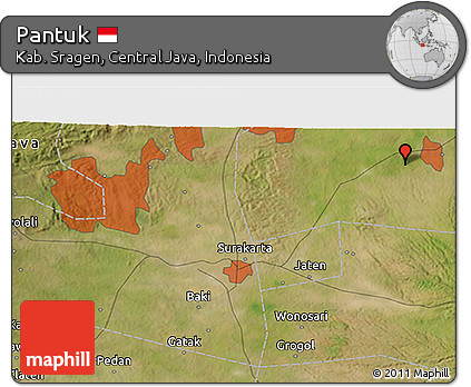 Satellite 3D Map of Pantuk