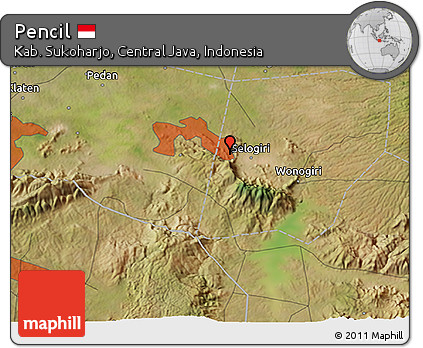Satellite 3D Map of Pencil