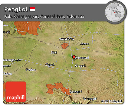 Satellite 3D Map of Pengkol
