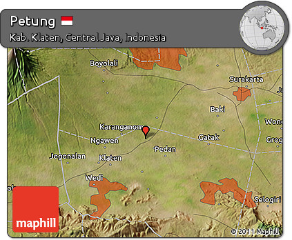 Satellite 3D Map of Petung