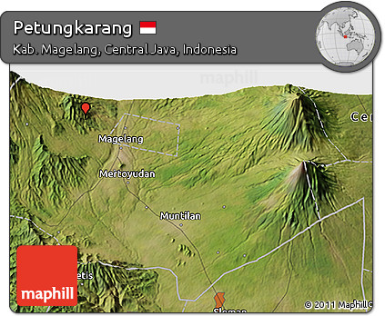 Satellite 3D Map of Petungkarang