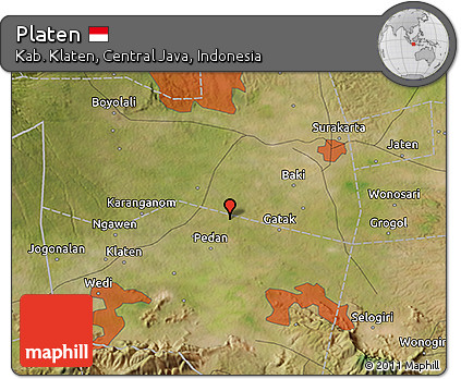 Satellite 3D Map of Platen