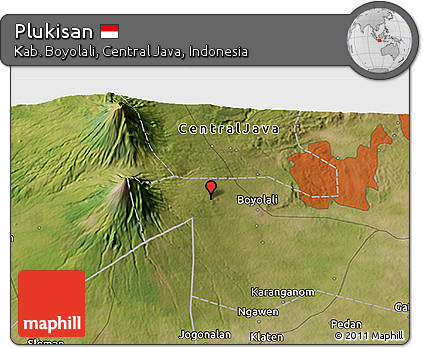 Satellite 3D Map of Plukisan