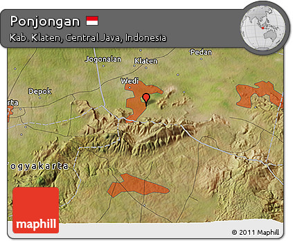 Satellite 3D Map of Ponjongan