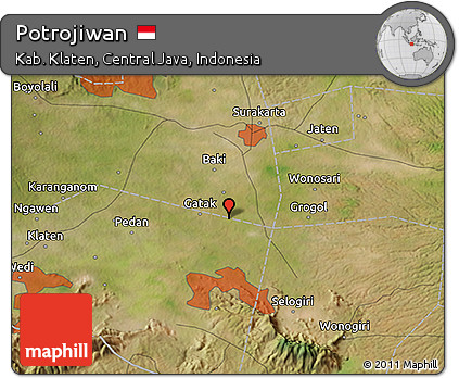 Satellite 3D Map of Potrojiwan