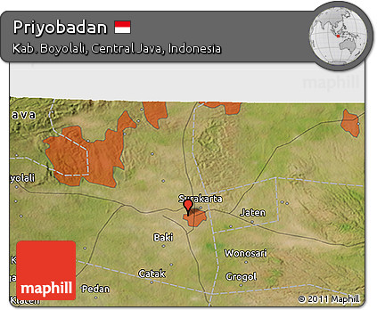 Satellite 3D Map of Priyobadan