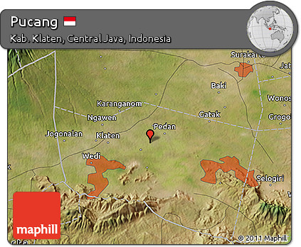 Satellite 3D Map of Pucang
