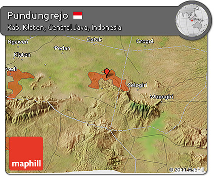 Satellite 3D Map of Pundungrejo