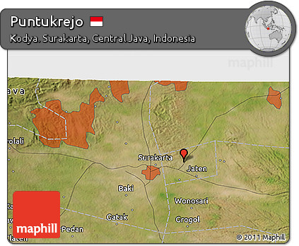 Satellite 3D Map of Puntukrejo