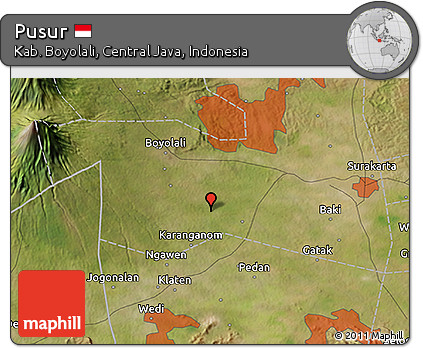 Satellite 3D Map of Pusur