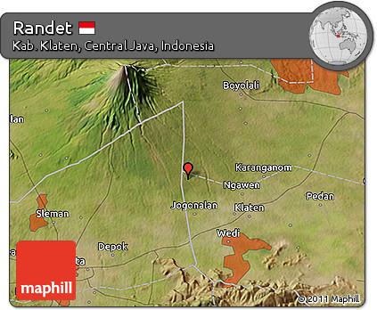 Satellite 3D Map of Randet