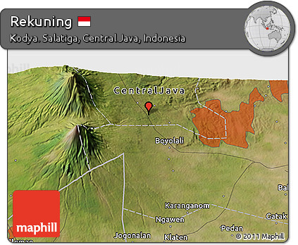 Satellite 3D Map of Rekuning