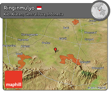 Satellite 3D Map of Ringinmulyo