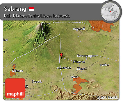 Satellite 3D Map of Sabrang