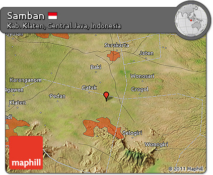 Satellite 3D Map of Samban