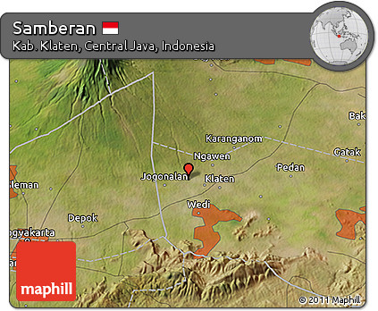 Satellite 3D Map of Samberan