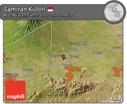 Satellite 3D Map of Samiran Kulon