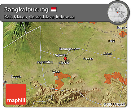 Satellite 3D Map of Sangkalpucung