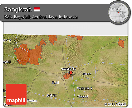 Satellite 3D Map of Sangkrah
