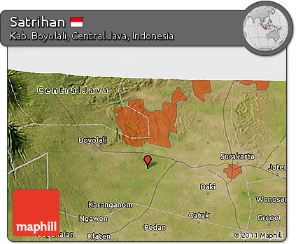 Satellite 3D Map of Satrihan
