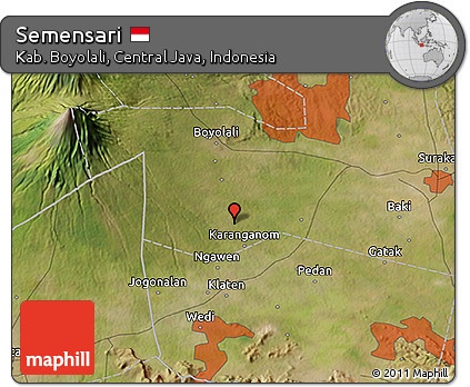 Satellite 3D Map of Semensari