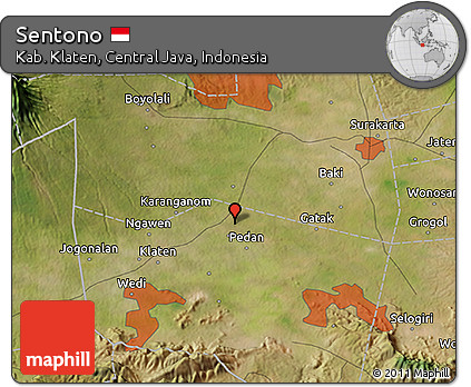 Satellite 3D Map of Sentono