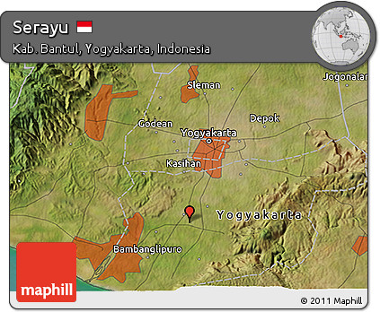 Satellite 3D Map of Serayu