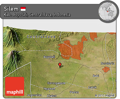 Satellite 3D Map of Silem