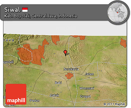 Satellite 3D Map of Siwal