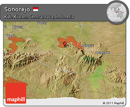 Satellite 3D Map of Sonorejo