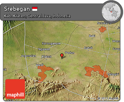 Satellite 3D Map of Srebegan