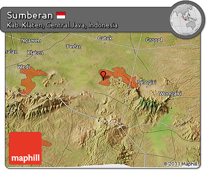 Satellite 3D Map of Sumberan