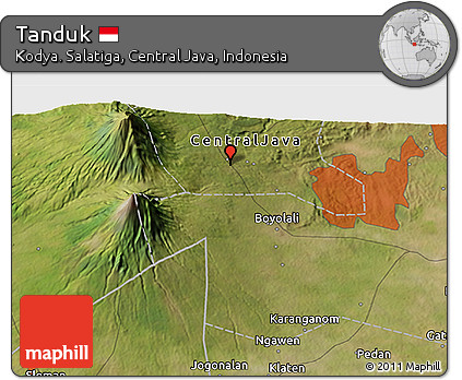 Satellite 3D Map of Tanduk