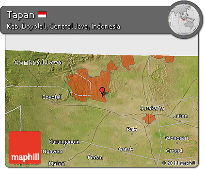 Satellite 3D Map of Tapan