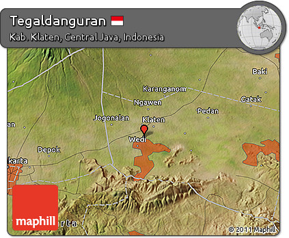 Satellite 3D Map of Tegaldanguran