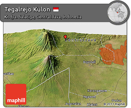 Satellite 3D Map of Tegalrejo Kulon