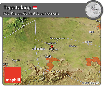 Satellite 3D Map of Tegaltalang